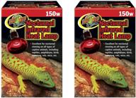 🔴 zoo med (2 pack) 150w red infrared heat lamp logo