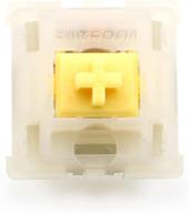 🔲 корпус клавиатурного вала gateron patch switch - off black, red, brown, blue, green, yellow (5 контактов) - совместим с gk61gk64 gh60 - желтый вал - набор из 68 шт. логотип