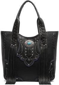 img 3 attached to 👜 Conchos Shoulder Handbags & Wallets for Women: Western Cowgirl Edition