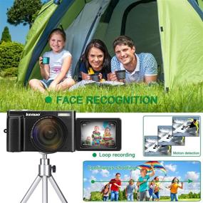 img 1 attached to 📷 KENUO Digital Camera Vlogging Camcorder Recorder FHD 1080P 30FPS YouTube Video Camera: Wide Angle Lens, MAX 24.0MP, 3.0 Inch 180°Rotation Flip Screen, 16X Digital Zoom, Webcam Camera