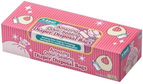 img 4 attached to 👶 BOS Amazing Odor Sealing Baby Diaper Disposal Bags - Durable, Unscented (200 Bags) - XS, Pink - New BABY Packaging!
