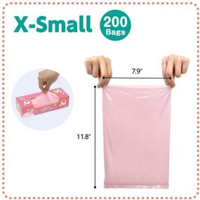 img 3 attached to 👶 BOS удивительные запечатывающие запах мешки для мусора от подгузников для младенцев - прочные, без запаха (200 штук) - XS, розовый - новая упаковка для младенцев!
