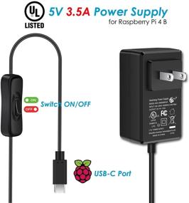 img 3 attached to 📦 iUniker Aluminium Raspberry Pi 4 Case with Passive Cooling Heatsink + 5V 3.5A USB C Power Supply (UL Listed) + On/Off Switch - Suitable for Raspberry Pi 4B 8GB/4GB/2GB