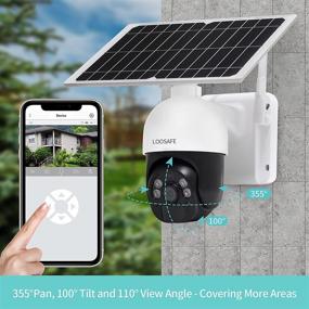 img 2 attached to 🏞️ Enhanced Outdoor Security: Solar Powered Camera with 14400mah Battery, Motion Detection, Night Vision, SD Card/Cloud Recording - Alexa and Google Home Compatible