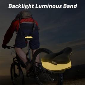 img 3 attached to 🚲 KIKO Luminous Comfortable Charming Bike Seat: Wide Thick Bicycle Saddle with Glow Band, Shock-Absorbing Waterproof Design for Women & Men - Universal Fit, Ideal Replacement for Most Bikes