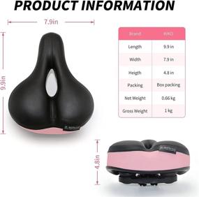 img 2 attached to 🚲 KIKO Luminous Comfortable Charming Bike Seat: Wide Thick Bicycle Saddle with Glow Band, Shock-Absorbing Waterproof Design for Women & Men - Universal Fit, Ideal Replacement for Most Bikes