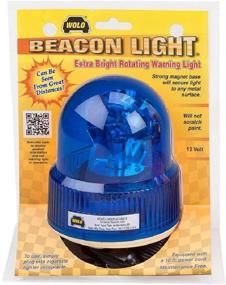 img 1 attached to Wolo (3105-B) Beacon Light: 12V Rotating Emergency Warning Light with Blue Lens