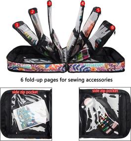 img 2 attached to Leaf-themed PACMAXI Sewing Accessories Storage Bag: Convenient Organizer for Knitting, Craft Tools, and Sewing Accessories