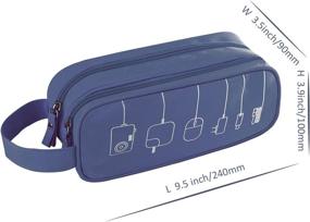 img 1 attached to 🔌 Electronics Organizer Travel Cable Cord Case: All-in-One Portable Double Layers Storage Bag for Healthcare Grooming Kit, USB Drive Charger, Earphone & More