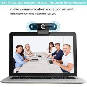 img 2 attached to 📸 High-Quality 4K HD Webcam with Microphone, Privacy Shutter, and Tripod - Perfect for Gaming, Video Recording, Calling, Conferencing, and Online Classes