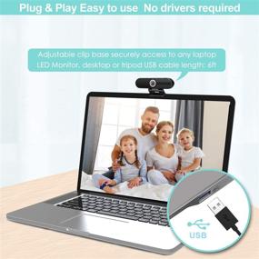 img 1 attached to 📸 High-Quality 4K HD Webcam with Microphone, Privacy Shutter, and Tripod - Perfect for Gaming, Video Recording, Calling, Conferencing, and Online Classes