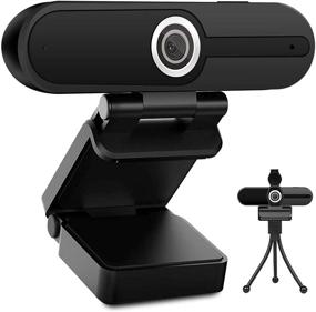 img 4 attached to 📸 High-Quality 4K HD Webcam with Microphone, Privacy Shutter, and Tripod - Perfect for Gaming, Video Recording, Calling, Conferencing, and Online Classes