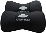 genuine leather bone-shaped car seat pillow: ultimate neck rest for chevrolet lovers logo