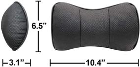 img 3 attached to Genuine Leather Bone-Shaped Car Seat Pillow: Ultimate Neck Rest for Chevrolet Lovers