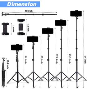 img 3 attached to UBeesize 54-дюймовый «селфи-палка» с треногой, расширяемая для телефона, 📸 съемная, совместимая с смартфоном, беспроводной пульт, держатель для мобильного телефона, адаптер для GoPro.