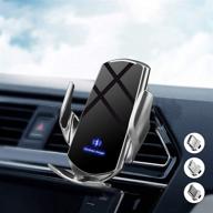 🚘 auto sense air vent mount car phone holder charger | 15w fast magnetic charging and wireless charging | compatible with iphone 12/11/x/8/7/6/samsung/sony/lg (with 3 magnetic head) logo