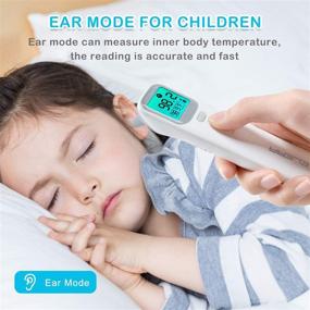 img 2 attached to 🌡️ ELERA Ear and Forehead Thermometer, Infrared Thermometer for Baby, Infant, Adult, and Objects, Quick 1-Second Reading, Memory Recall, Fever Alarm, and Mute Mode