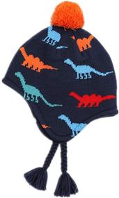 img 1 attached to 🧢 Winter Warm Hat with Ear Flaps for Baby Toddler – LLmoway Kid Fleece Knit Beanie Hats