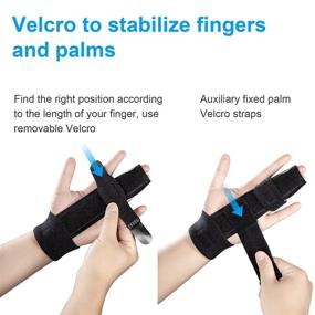 img 1 attached to 🤞 Adjustable 2-Finger Splint for Trigger Finger - Metal Straightening Immobilizer for Sprains, Arthritis, Mallet Injury - Full Hand and Wrist Support Brace