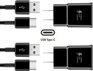 🔌 2-pack usb c fast charger 6.6ft type c (wall charger+usb c cable) for samsung galaxy s8/s8+/s9/s9+/s10e/s10/s10+/note8/note9 (black) logo