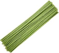 🌿 green floral wire stems for flower arranging - 16 inches, 3 gauge (45 count) logo
