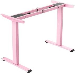 img 4 attached to 💗 Pink TOPSKY Dual Motor Electric Adjustable Standing Computer Desk: Ideal for Home and Office Spaces