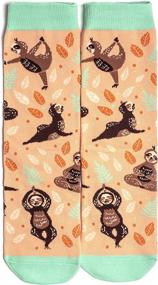 img 2 attached to 🧘 SEO-Optimized Women's Yoga Socks: Non Slip Grip with Namaste, Breathe, and Sloth Designs