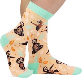 img 3 attached to 🧘 SEO-Optimized Women's Yoga Socks: Non Slip Grip with Namaste, Breathe, and Sloth Designs