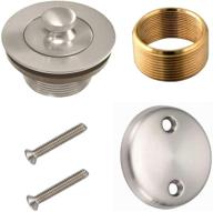 🛁 brushed nickel tub drain assembly - all brass construction - conversion kit for wholesale plumbing supplies logo