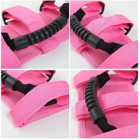 img 2 attached to 🎀 Pink Roll Bar Grab Handles for Jeep Wrangler: TJ, JK, JL & Unlimited (4 Door)