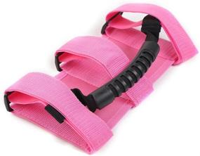 img 3 attached to 🎀 Pink Roll Bar Grab Handles for Jeep Wrangler: TJ, JK, JL & Unlimited (4 Door)