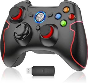 img 4 attached to 🎮 EasySMX 2.4G Wireless Gamepad for PS3 and PC, Vibration Fire Button, 10m Range, Windows XP/7/8/10, Android, TV Box, Portable Gaming Joystick