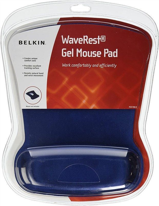 Belkin WaveRest Ergonomic Gel Mouse Pad With Wrist Support (Blue
