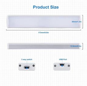 img 3 attached to HURYEE LED Under Cabinet Lighting: Rechargeable Wireless Kitchen Light with Remote Control and Timer - Dimmable Portable Night Light Bar (1 Pack)