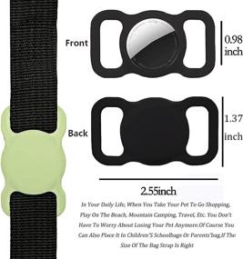 img 3 attached to 🐾 Apple AirTag Protective Case: GPS Tracking Pet Loop Holder, Soft Silicone, Anti-Scratch - Black 2Pack