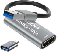 🎥 серебряная видеокарта захвата hdmi 4k в usb 3.0 - высококачественный 60fps видеоаудио граббер для игр, стриминга, обучения, видеоконференций логотип