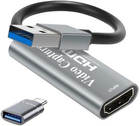 img 4 attached to 🎥 Серебряная видеокарта захвата HDMI 4K в USB 3.0 - Высококачественный 60fps видеоаудио граббер для игр, стриминга, обучения, видеоконференций