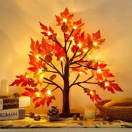 18 inch led fall tree with lights- forup lighted maple tree for thanksgiving, harvest, fall, halloween festival, home party table decoration логотип