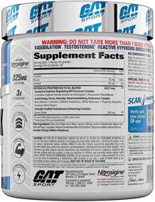 img 2 attached to 💪 GAT Sport NITRAFLEX Testosterone Boosting Powder – Enhances Blood Flow, Amplifies Strength and Energy, Optimizes Exercise Performance, Creatine-Free (Blue Raspberry, 30 Servings)