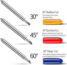 img 3 attached to 🪛 35pcs Cricut Explore Replacement Blades: 10x30° + 20x45° + 5x60° Deep Cut Vinyl & Fabric Cutting Blades