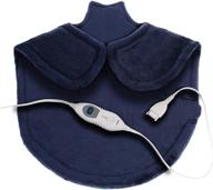 🔥 heynemo neck and shoulder electric heating pad - back pain and cramps relief, fast-heating heat wrap for neck, dark blue, 3 heat settings, auto shut off logo