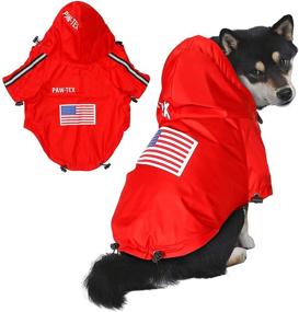 img 4 attached to 🐶 Premium Waterproof Dog Raincoat with Reflective Strip - Adjustable Lightweight Hooded Pet Clothes for All Dogs