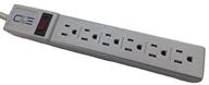 powerful 6-outlet surge protector with 15ft 🔌 rotating plug and 15ft cable - gray cne75969 logo