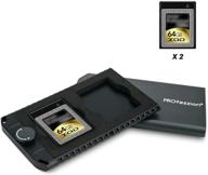 profezzion slim aluminum memory card case for 2 xqd /cfexpress type b card логотип