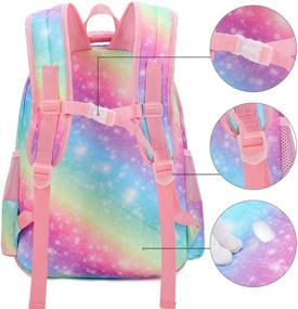 img 1 attached to Backpack Preschool Kindergarten Elementary Unicorn Rainbow Backpacks for Kids' Backpacks