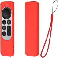 flyamapirit silicone cover replacement for apple tv 4k series 6th generation siri remote - red logo