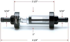 img 3 attached to 🔍 Универсальный биллетный алюминиевый металлический топливный фильтр - APE RACING встроенный топливный фильтр для мотоциклов, квадроциклов, дорожных мотоциклов, внедорожников и малых двигателей; сопротивление коррозии, стирание и высокий расход - 5/16 дюйма