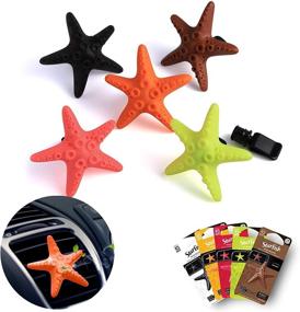 img 4 attached to 🌟 Enhance Your Drive with KOGADO Car Air Fresheners - Long-Lasting, Solid & Colorful Vent Clip - 5 Pieces for Cars & Home (Starfish Strong Fragrance)