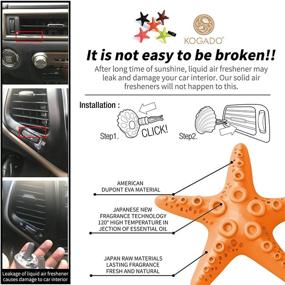 img 1 attached to 🌟 Enhance Your Drive with KOGADO Car Air Fresheners - Long-Lasting, Solid & Colorful Vent Clip - 5 Pieces for Cars & Home (Starfish Strong Fragrance)