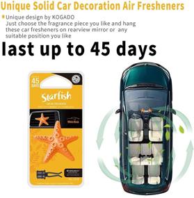 img 2 attached to 🌟 Enhance Your Drive with KOGADO Car Air Fresheners - Long-Lasting, Solid & Colorful Vent Clip - 5 Pieces for Cars & Home (Starfish Strong Fragrance)